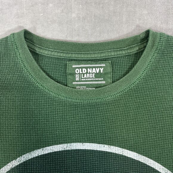 New York Jets Old‎ Navy Large Green Waffle NFL Long Sleeve Shirt - Picture 2 of 8